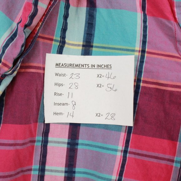 LIZ CLAIBORNE Pink Paid Jackie Fit Shorts Size 24 - Picture 12 of 12